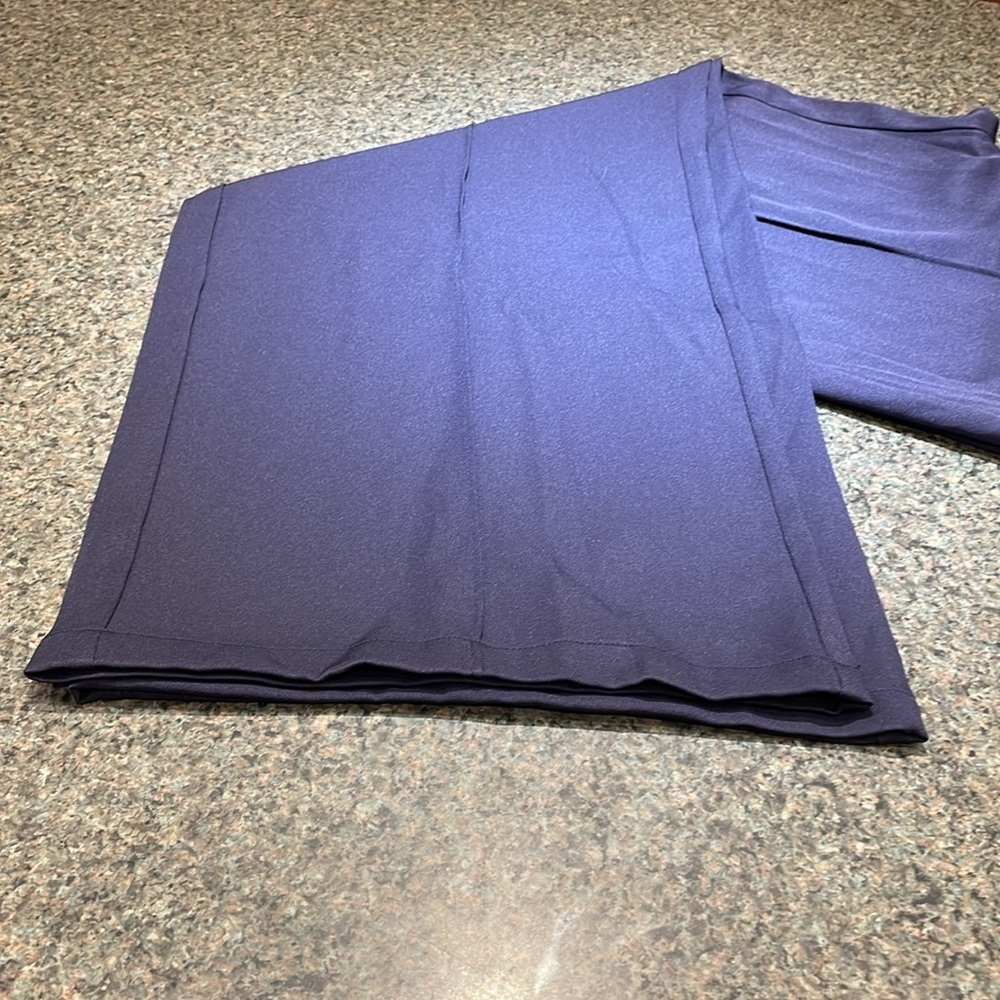 Shein navy slacks size medium tall seam down front high waisted - Picture 3 of 13